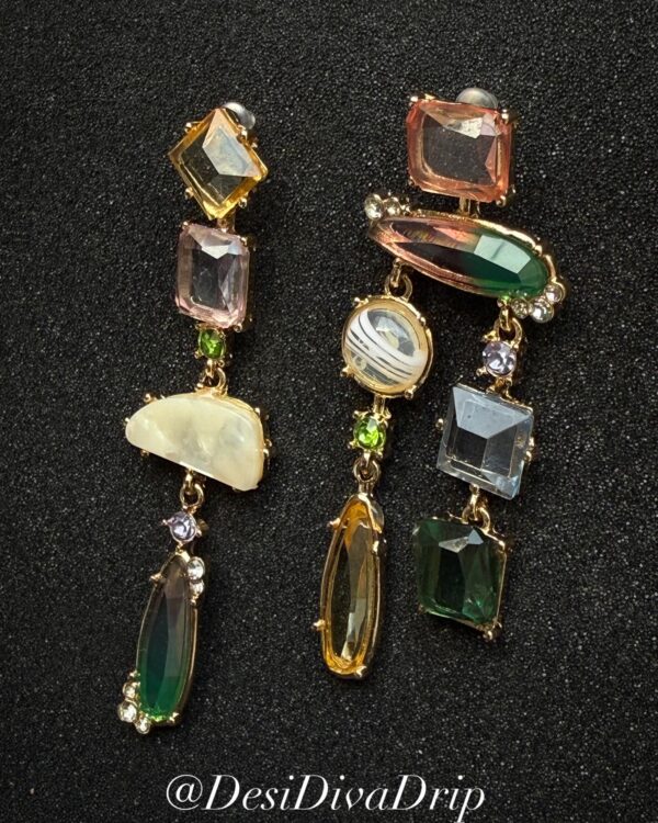 Vintage Bohemian rainbow earrings - Image 3