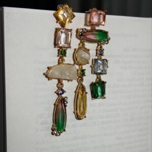 Vintage Bohemian rainbow earrings