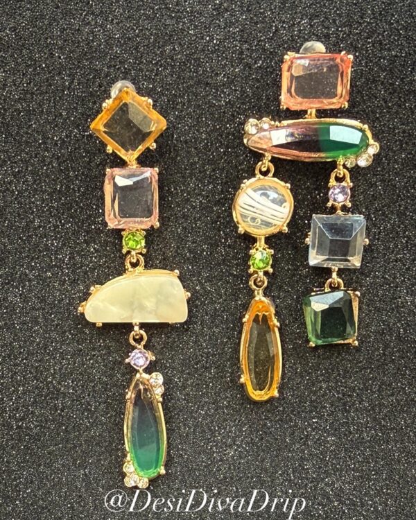 Vintage Bohemian rainbow earrings - Image 2