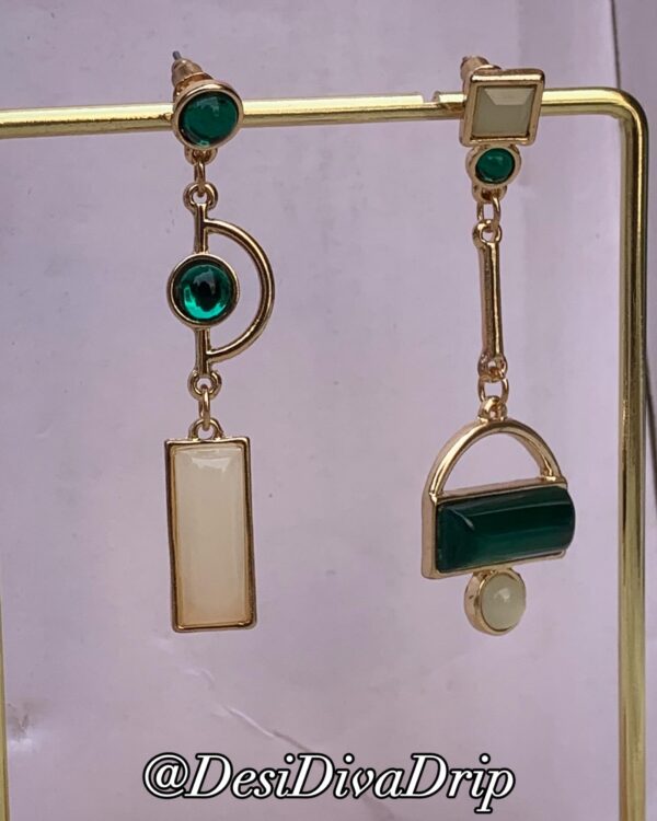 Green Drop Earrings - Image 3