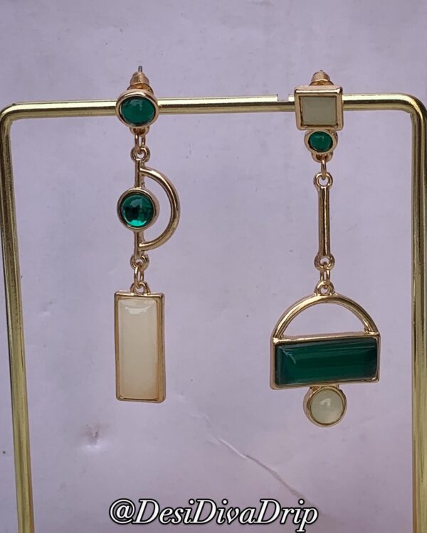 Green Drop Earrings