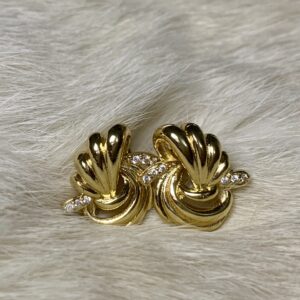 Vintage tangled zircon studs