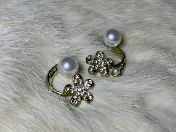 Blooming Petals and Pearls Studs - Image 2